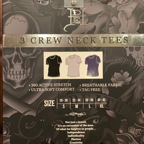 Ed Hardy modal v-neck tees 3pack NWT - Picture 6 of 7